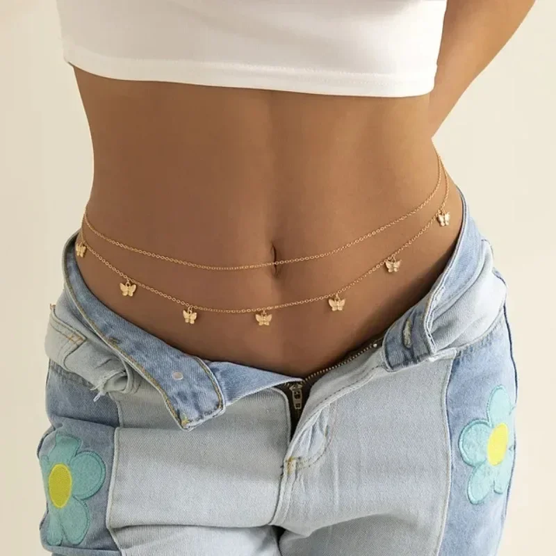 Body Jewelry - سحر جديد مثير طبقة مزدوجة فراشة