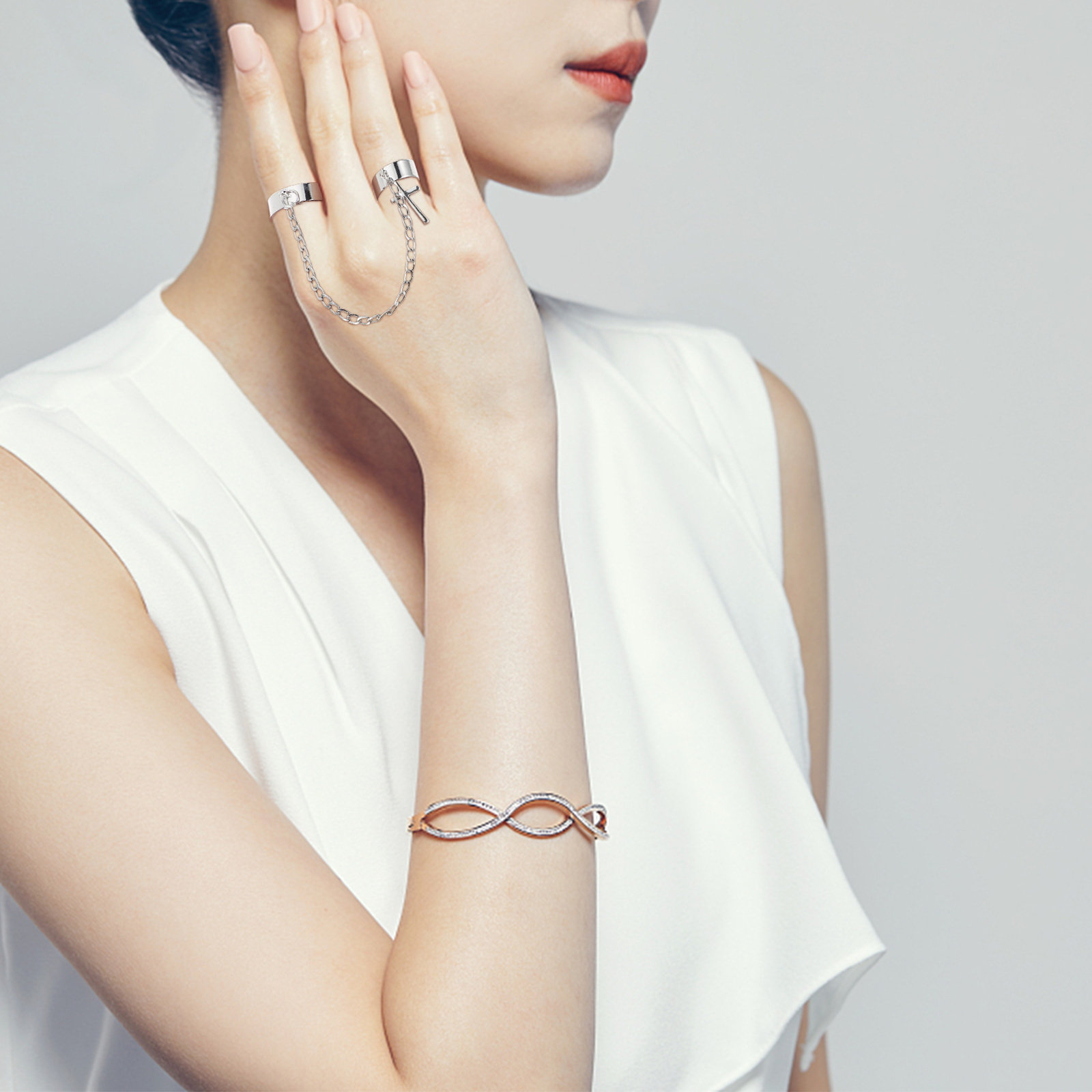 Vintage Punk Knuckle Rings Set - مجموعة خواتم أصابع بتصميم صليب قوطي