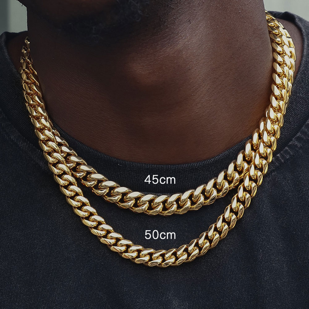 ميامي الكوبية ربط سلسلة قلادة  - مراجعة Cuban Link Chain 12Mm وسعره