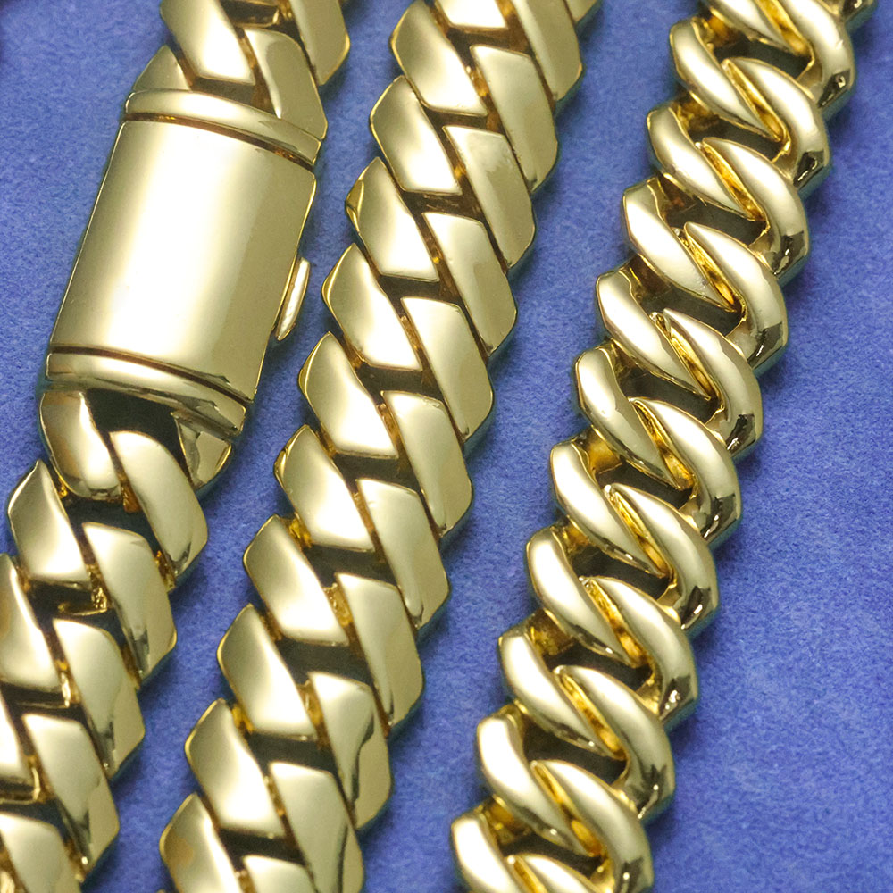 سلاسل موناكو عالية اللمعان من  - مراجعة Cuban Link Chain 12Mm وسعره