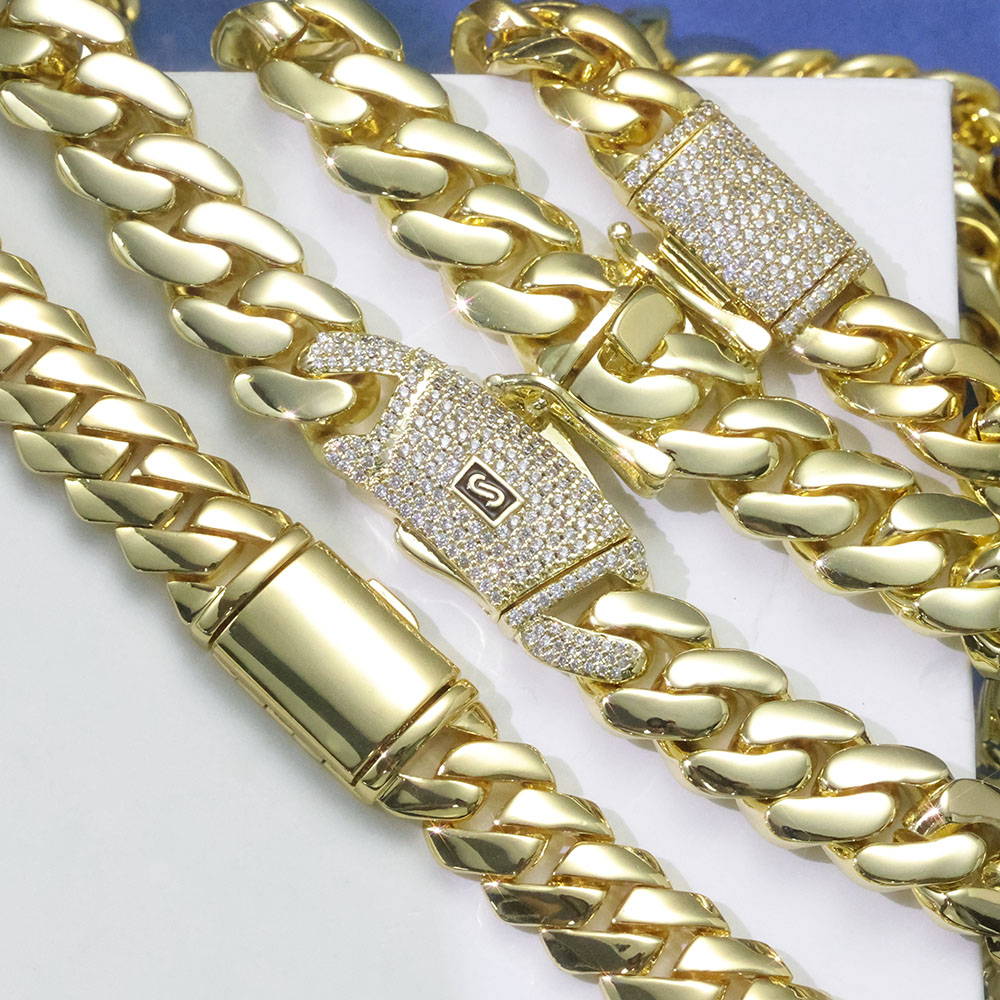 سلاسل موناكو عالية اللمعان من  - مراجعة Cuban Link Chain 12Mm وسعره