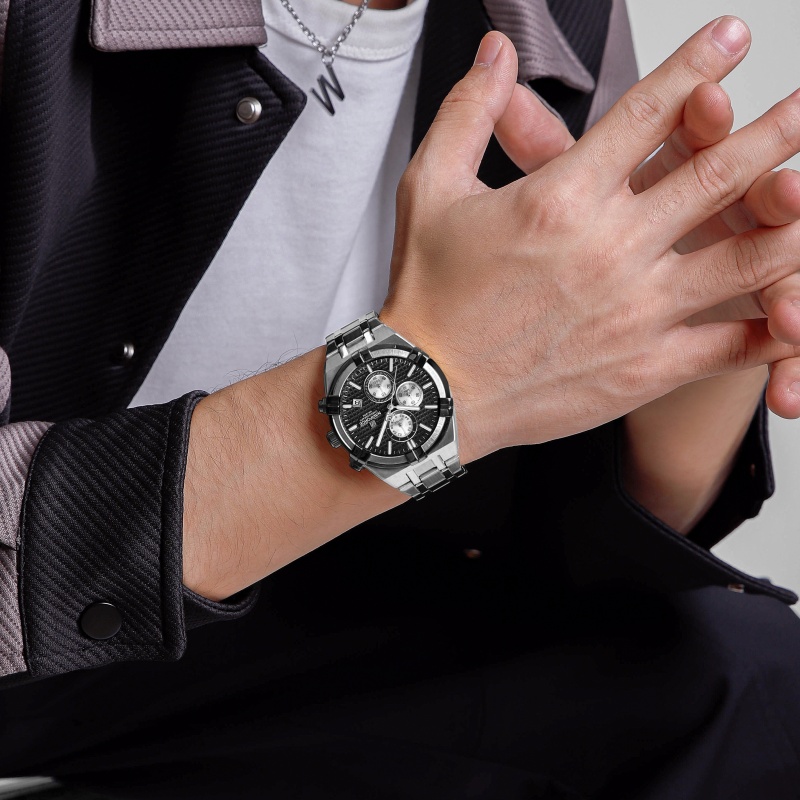 ساعة يد رجالية كرونوغراف كوارت - مراجعة Watch Accessories وسعره