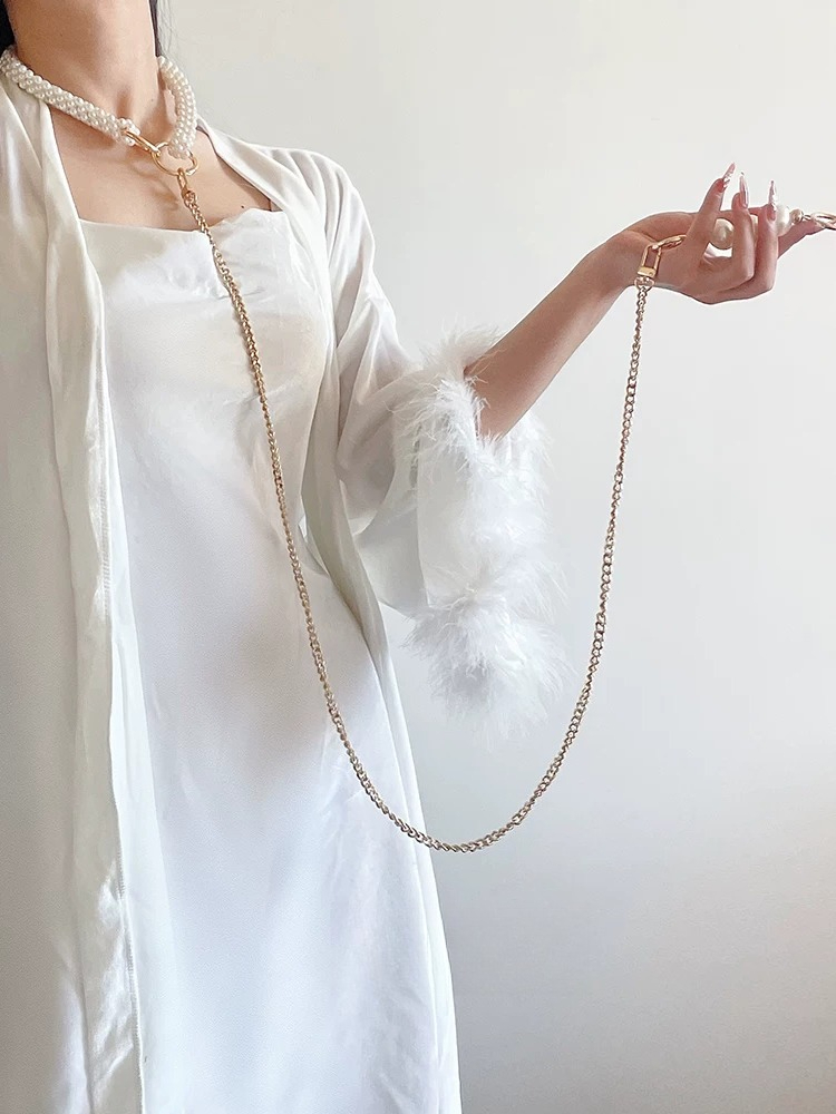 قلادة تشوكر من الجلد الصناعي ب - مراجعة Pearl Choker Necklace Vintage وسعره