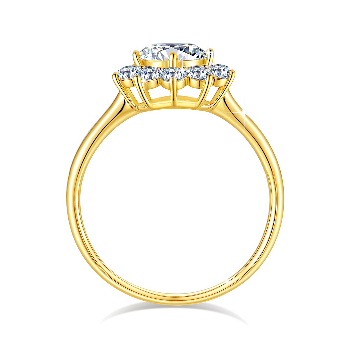 خاتم زهرة ذهبي حقيقي 100٪ عيار - مراجعة Moissanite Engagement Ring 1 Carat وسعره