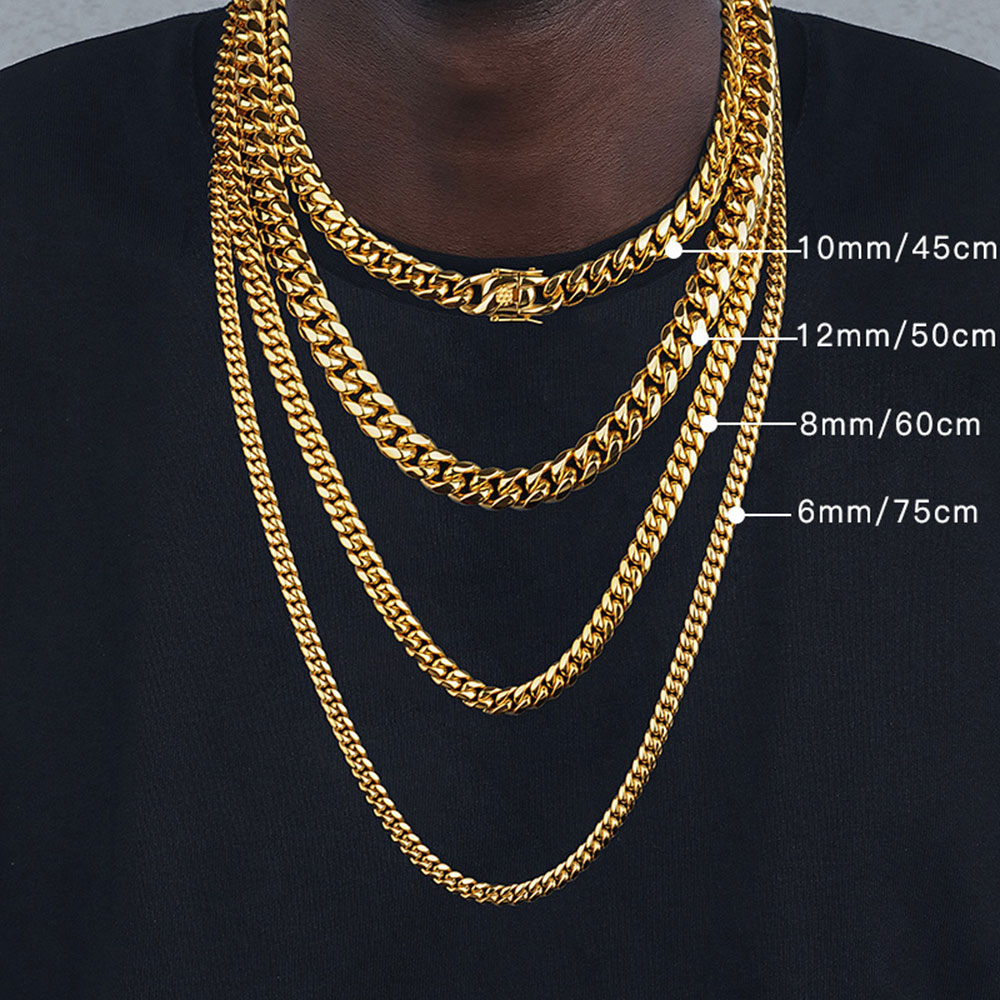6 مللي متر/8 مللي متر/10 مللي  - مراجعة Cuban Link Chain 12Mm وسعره