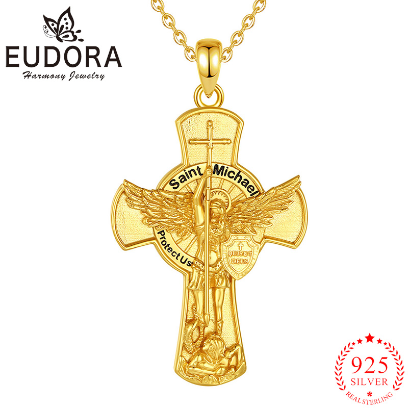 يودورا سانت مايكل رئيس الملائك - مراجعة 925 Sterling Silver Chain Necklace Men وسعره