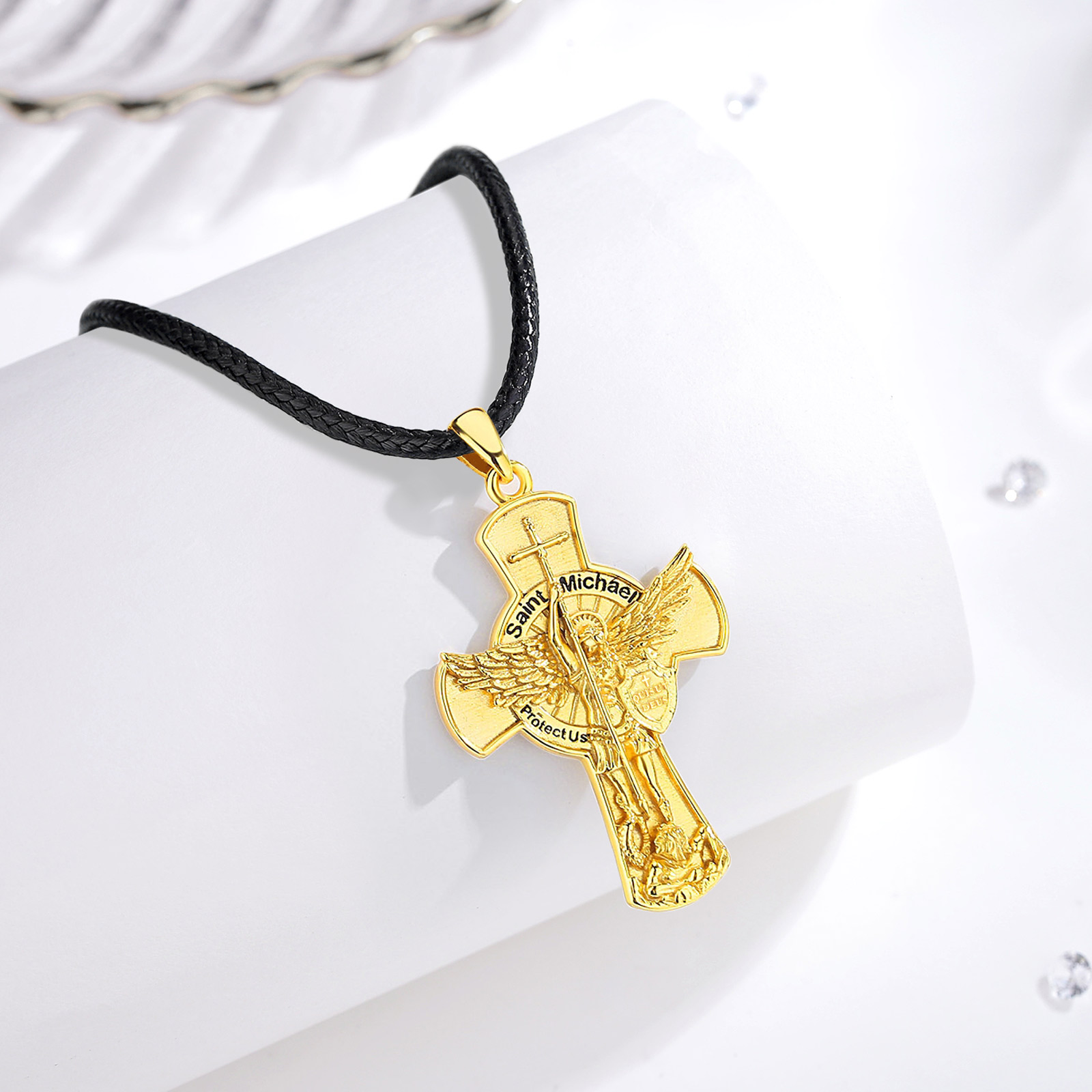 يودورا سانت مايكل رئيس الملائك - مراجعة 925 Sterling Silver Chain Necklace Men وسعره