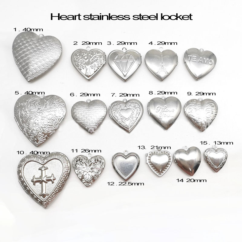 الحب القلب المنجد محطة 20 قطعة - مراجعة Heart Locket Necklace Photo وسعره