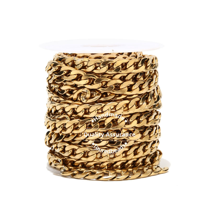1 متر الذهب لهجة 12 مللي متر ا - مراجعة Cuban Link Chain 12Mm وسعره