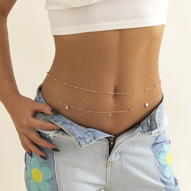 سلسلة خصر نسائية أنيقة متعددة  - مراجعة Body Jewelry وسعره